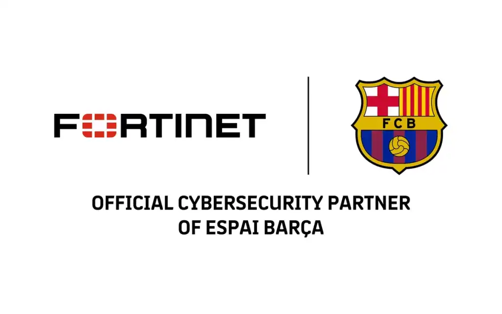 Simboliza la alianza del Fc Barcelona y la marca de fortinet